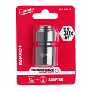 Переходник с 1/2" квадратный хвостовик на 1/4" HEX Milwaukee (4932471828)