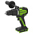 Дрель-шуруповерт ударная аккумуляторная Greenworks GD24DD140,  24V, 140 Нм, бесщеточная, без АКБ 