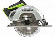 Циркулярная пила аккумуляторная Greenworks G24CS, 24V, бесщеточная, без АКБ и ЗУ