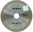 Диск алмазный отрезной 115х20 Hilberg Master Сeramic сплошной HM510